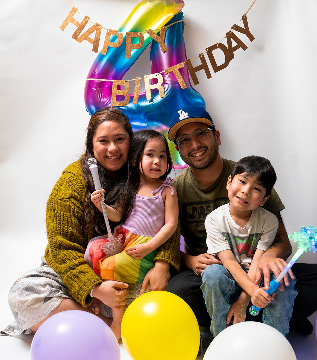 The fam on Emmy's fourth birthday